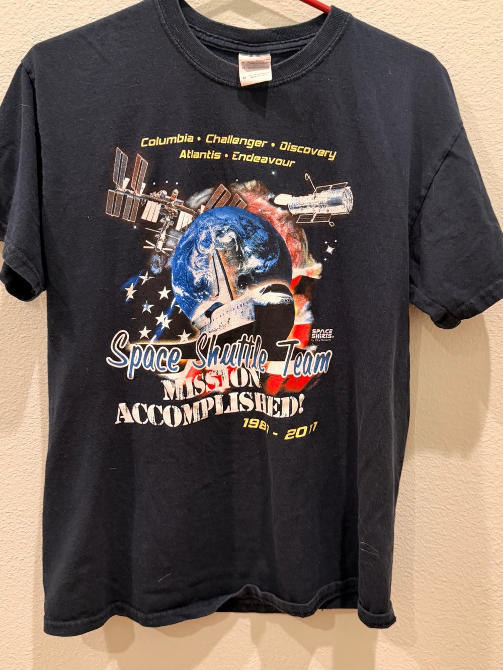 Gildan Black Space Shuttle Team Graphic Tee